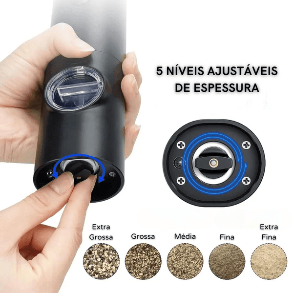 Moedor Elétrico de Pimenta e Sal Moedor Mágico