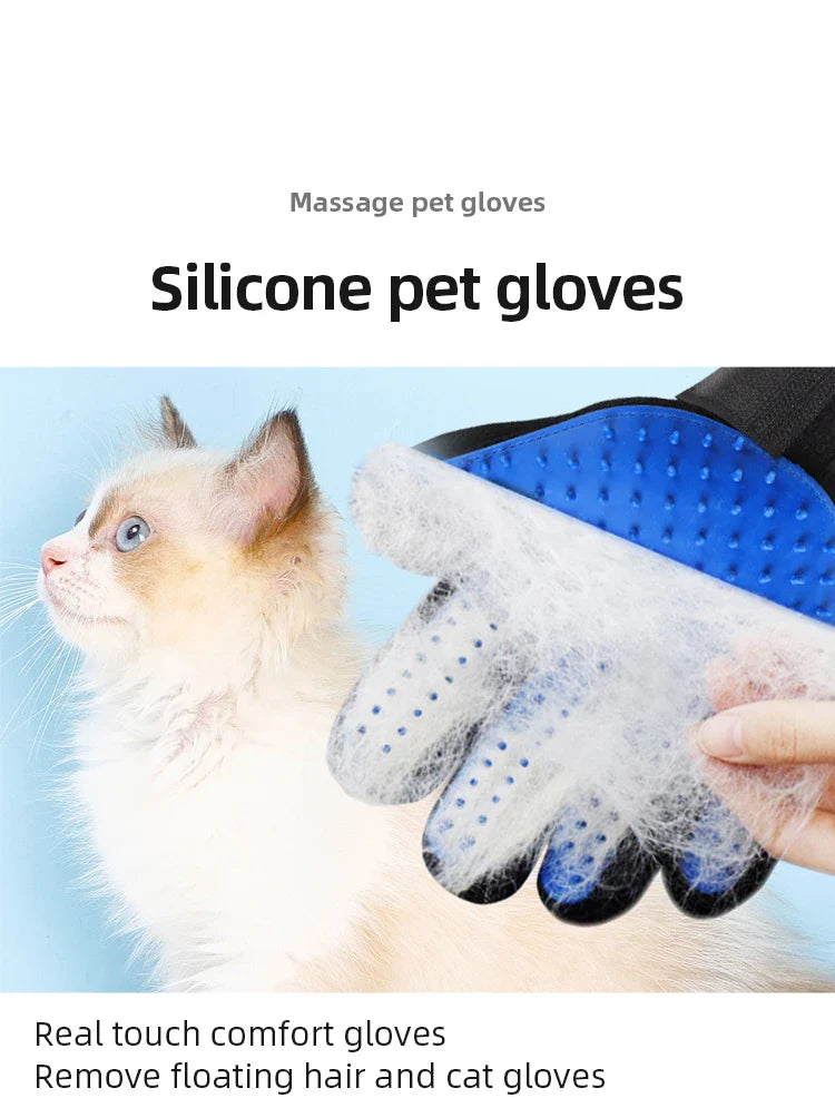 Luvas para remoção de pelos de gatos e cães