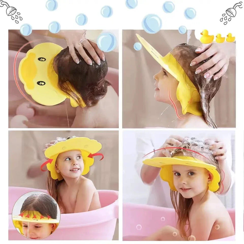 Boné Protetor para Lavagem de Cabelo Infantil