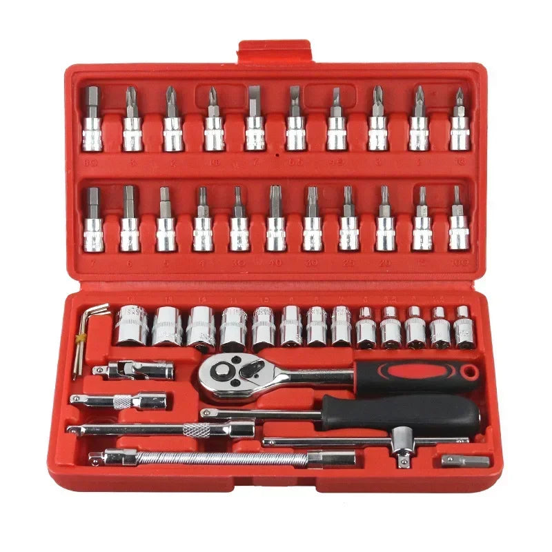 Kit de Ferramentas para Reparação de Carros com 46 Peças AutoFix