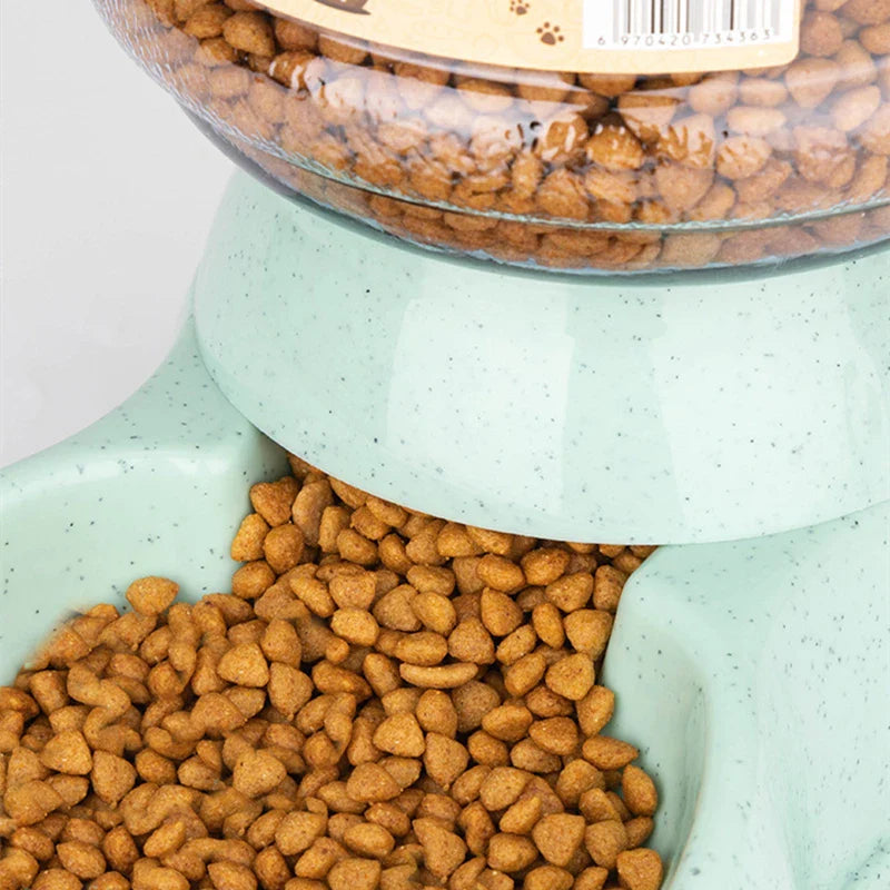 Tigela para comida de cães pequenos, com dispensador automático de água