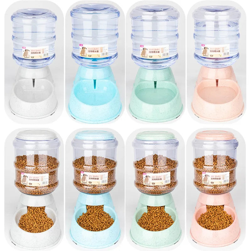 Tigela para comida de cães pequenos, com dispensador automático de água