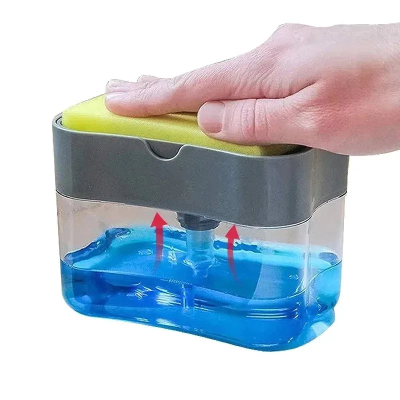 Dispenser de Sabão Líquido com Suporte Para Esponja DuoClean