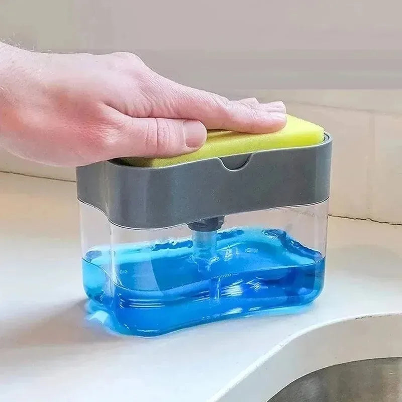 Dispenser de Sabão Líquido com Suporte Para Esponja DuoClean