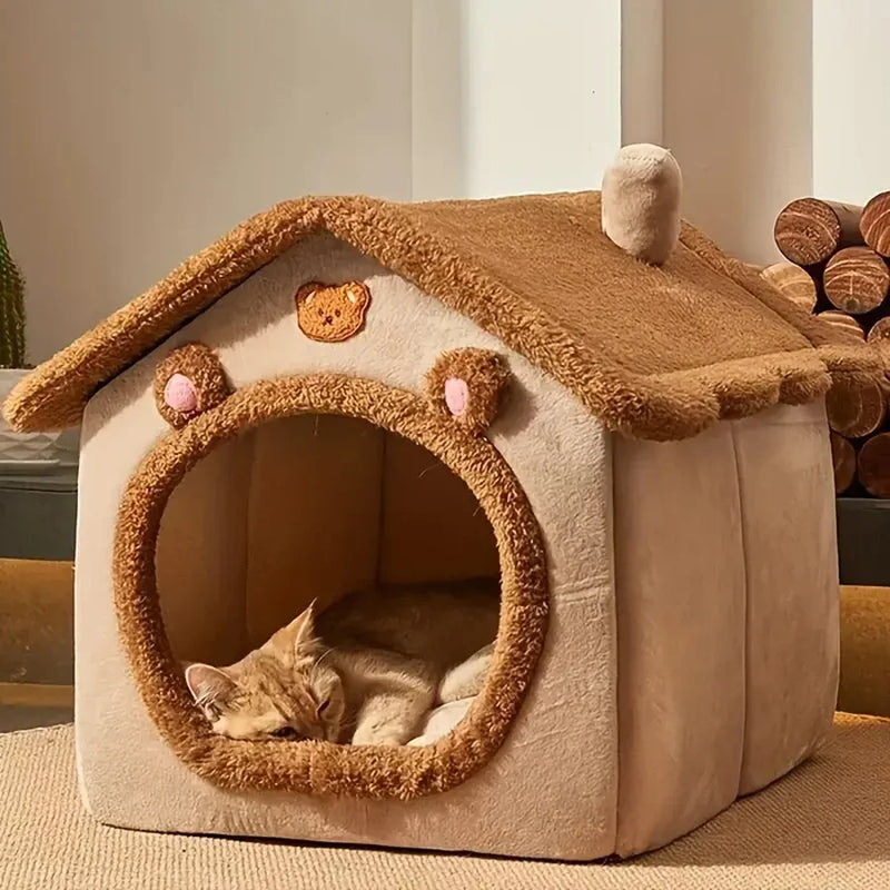 Casinha para gatos removível e lavável