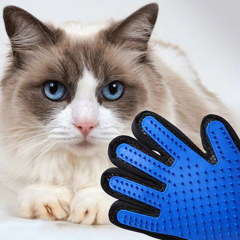Luvas para remoção de pelos de gatos e cães
