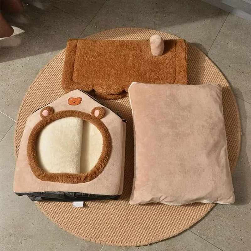 Casinha para gatos removível e lavável