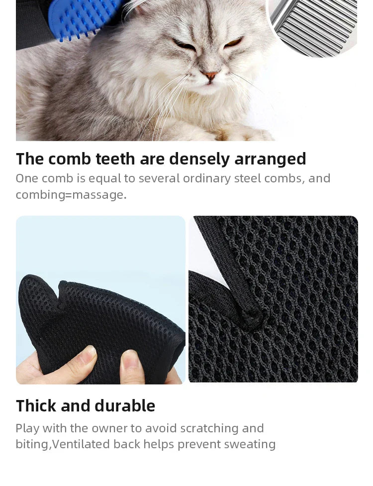 Luvas para remoção de pelos de gatos e cães