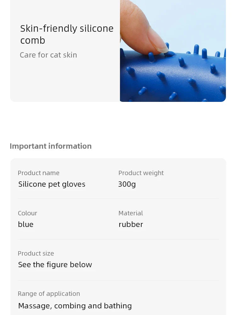 Luvas para remoção de pelos de gatos e cães